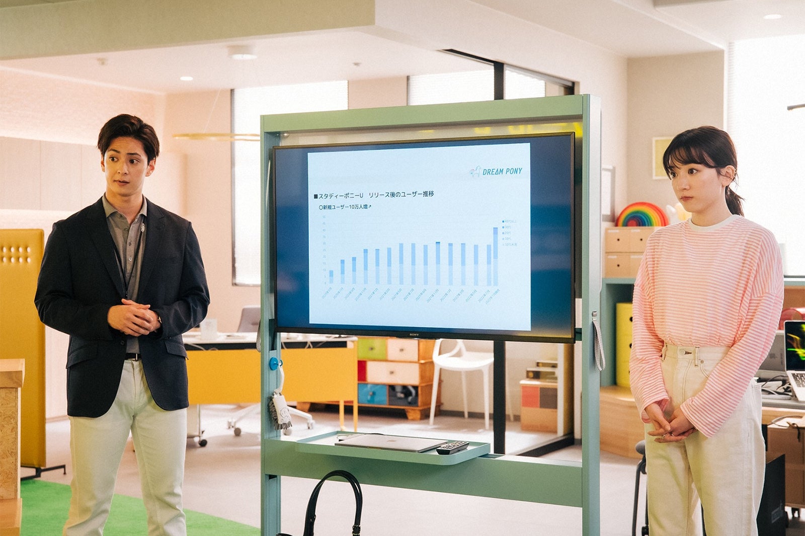 山口貴也、永野芽郁／「ユニコーンに乗って」第3話より（C）TBS／撮影：加藤春日