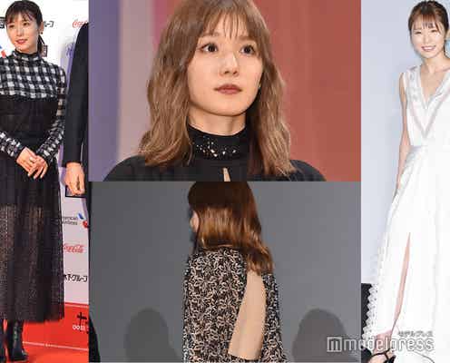 松岡茉優、トレンド“肌見せ”ドレスの着こなしが可愛いと話題