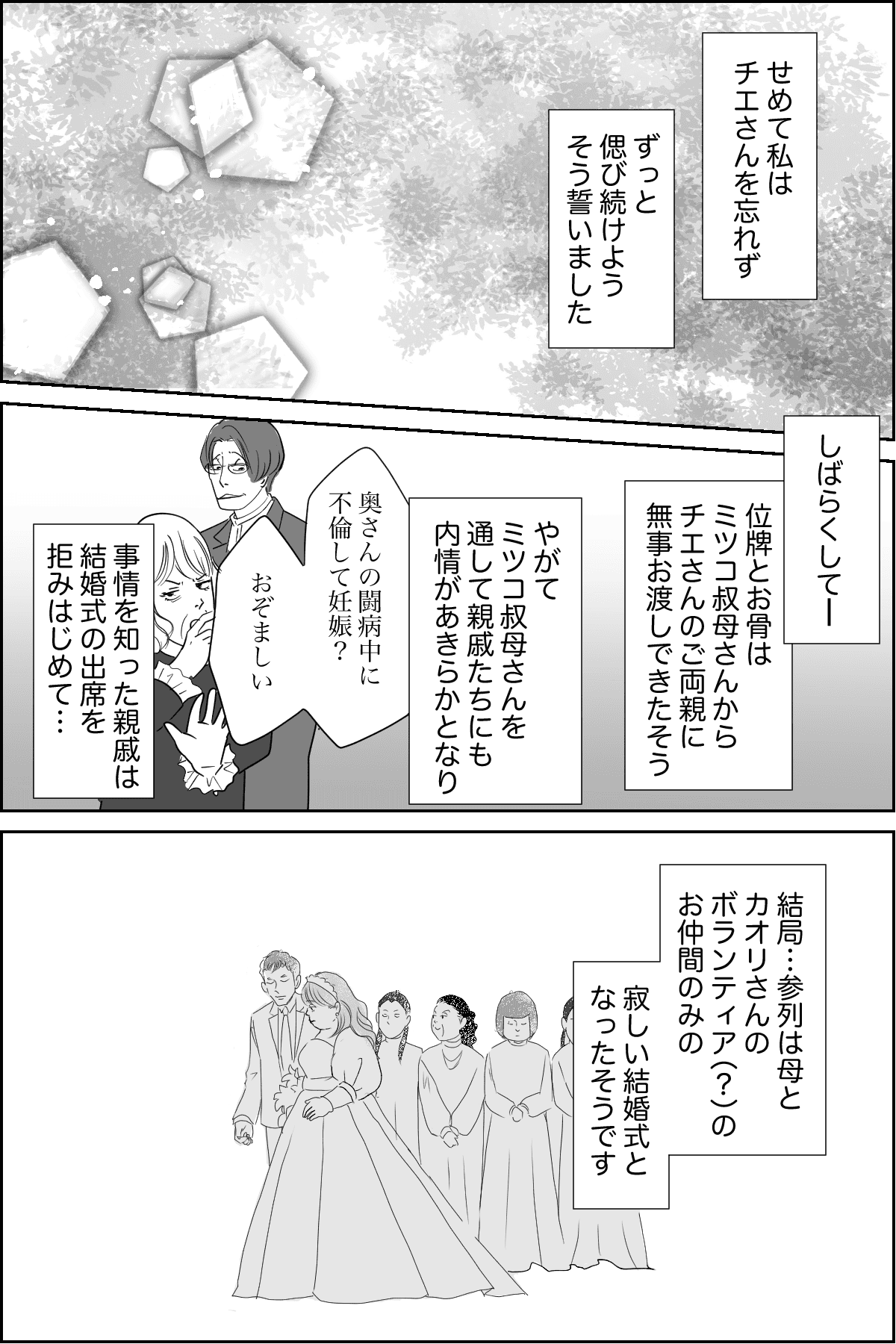【全10話】奥さんが亡くなってすぐ奥さんの友人と再婚する親戚10-3-1
