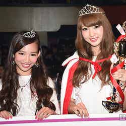 （左から）準グランプリ大野莉昴さん、グランプリ中山恵美生さん