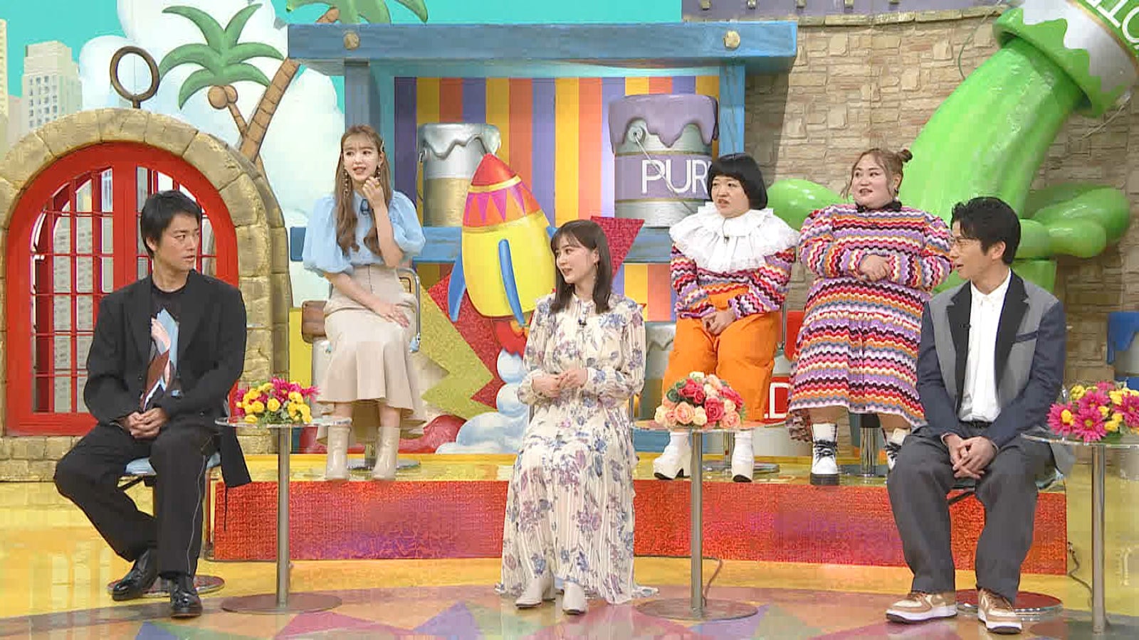 （上段左から）藤田ニコル、オカリナ、ゆいP（下段左から）桐谷健太、生田絵梨花、藤森慎吾 （C）日本テレビ