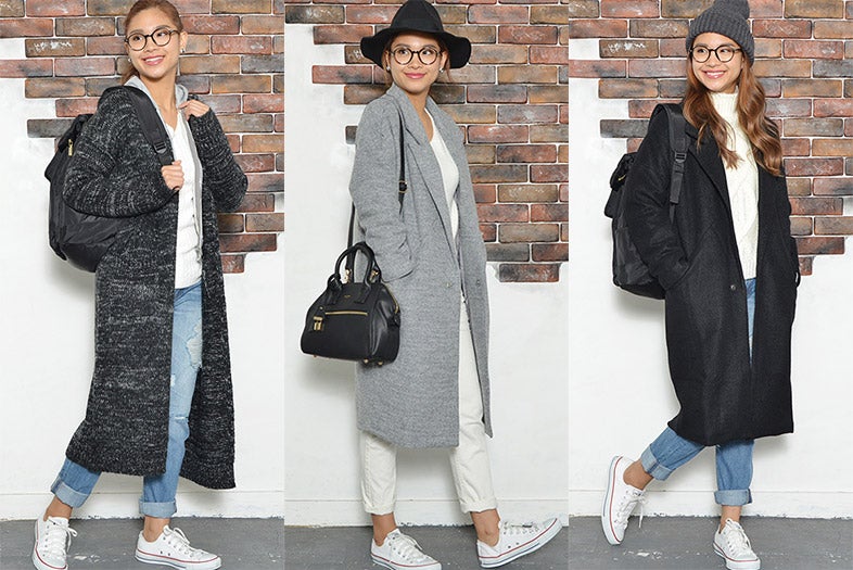 ロングコート×デニムパンツで作る最旬こなれカジュアル