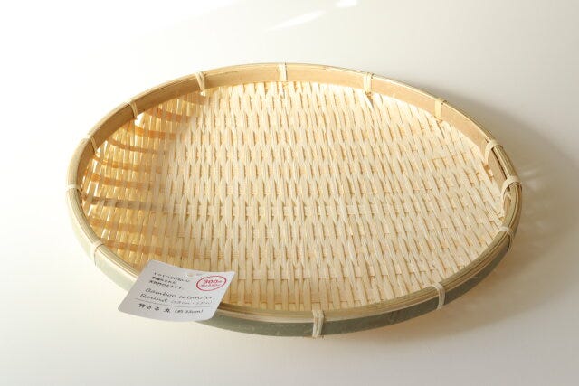 竹ざる 丸(約33cm) パッケージ 竹ざる 丸(約33cm) パッケージ