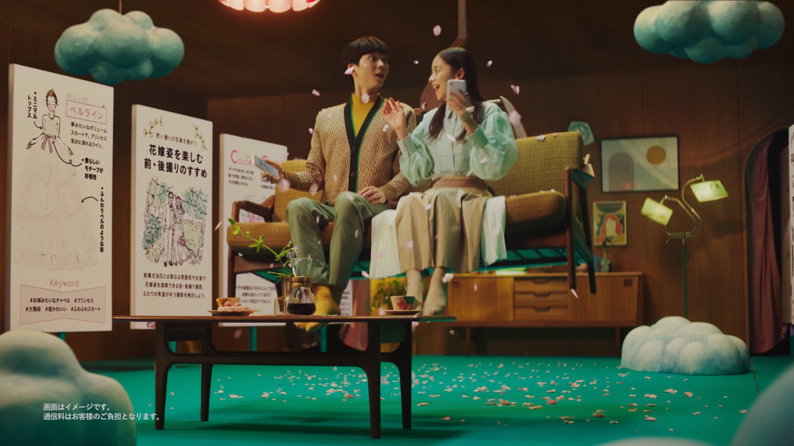 鈴木仁、堀田真由／新CMより（提供写真）