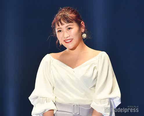 ダイエット成功の西野未姫、美デコルテ際立つエレガントスタイルで登場<TGC2020 S/S>