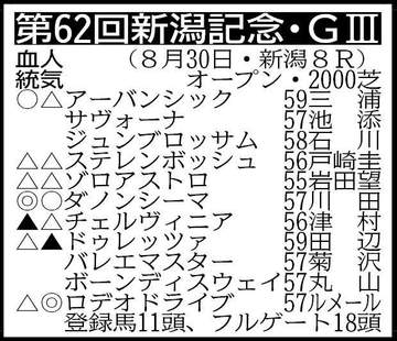 【新潟記念展望】NHKマイルC覇者ロデオドライブが始動 初の二千で古馬撃破を狙う