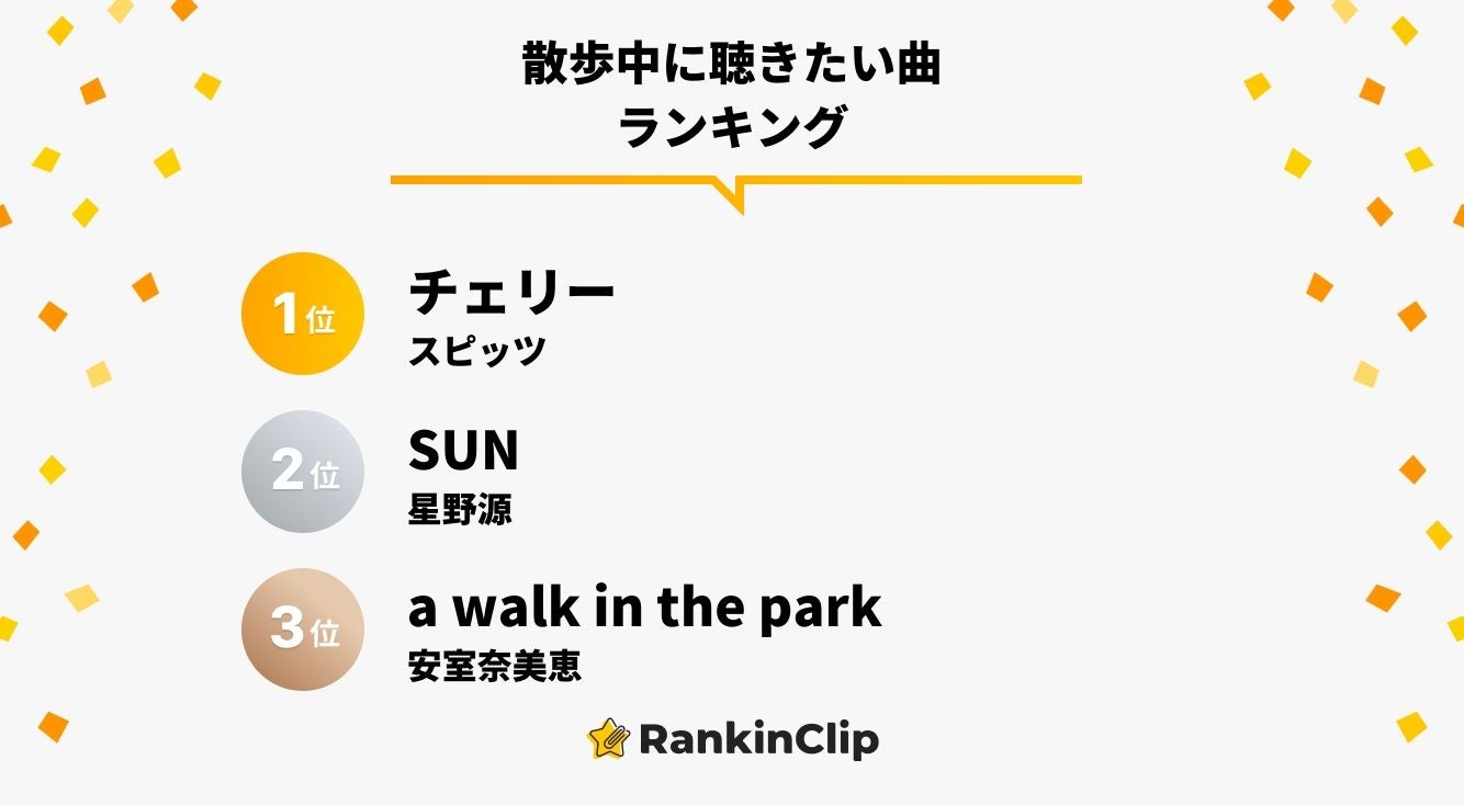 散歩中に聴きたい曲ランキング