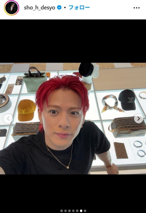 赤髪イメチェンした平野紫耀/平野紫耀Instagramより