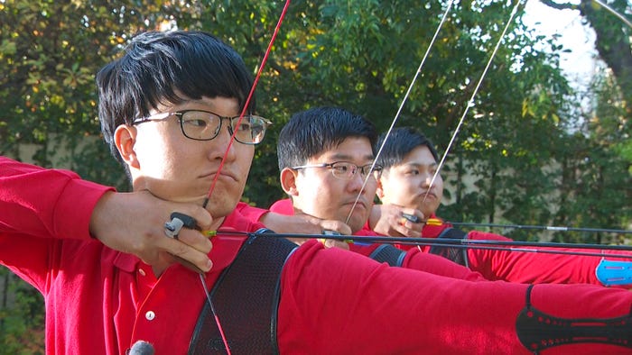 アーチェリー団体・銅メダル3人衆(C)日本テレビ