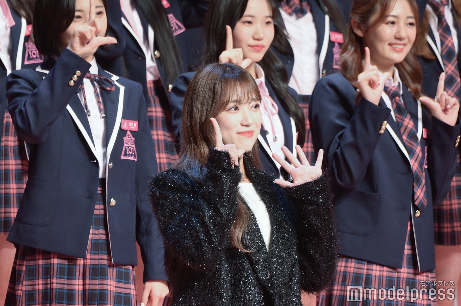 『PRODUCE 101 JAPAN THE GIRLS』概要発表記者会見、練習生お披露目の様子（C）モデルプレス