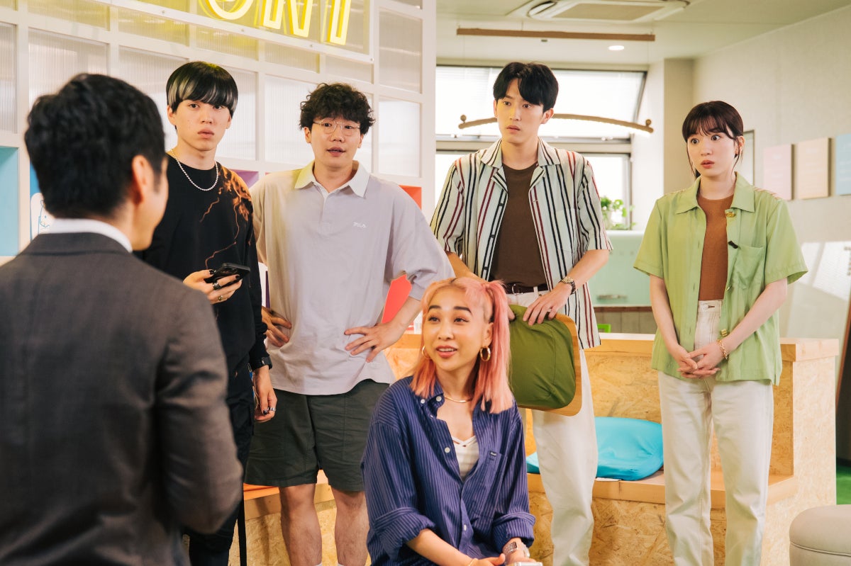 （左から）西島秀俊、坂東龍汰、前原滉、青山テルマ、杉野遥亮、永野芽郁（C）TBS