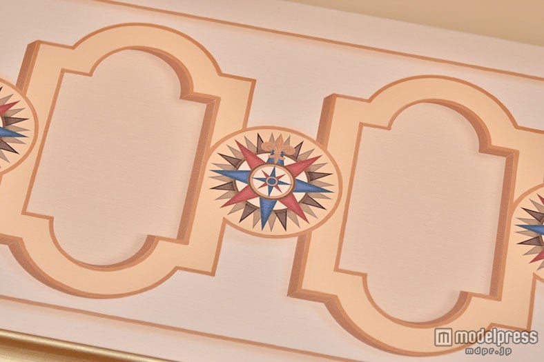 カピターノ・ミッキー・スーペリアルーム／天井にコンパスの模様