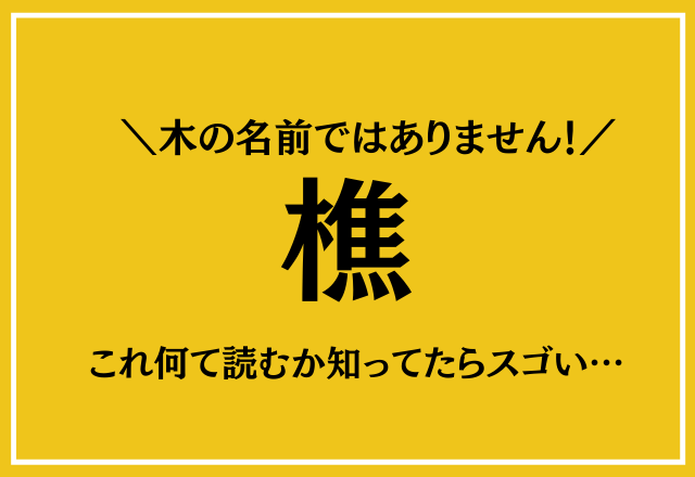 木の名前ではありません 樵 これ何て読むか知ってたらスゴい モデルプレス 木の名前ではありません 樵 これ何て読むか知ってたらスゴい モデルプレス