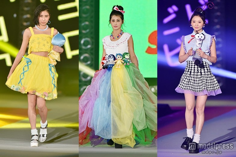 ダレノガレ明美、ラブリらディズニー「インサイド・ヘッド」とコラボ　カラフルドレスで魅了＜GirlsAward 2015 S／S＞