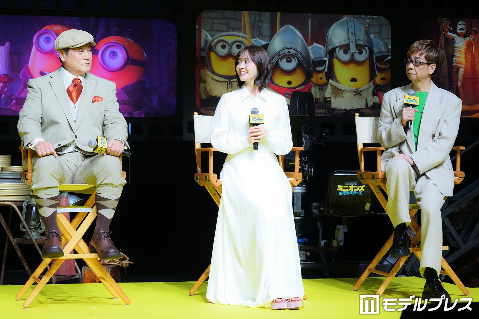 松平健、鈴木愛理、山寺宏一（C）モデルプレス