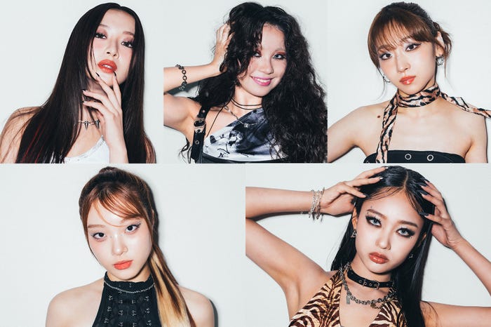 (上段左から)KOKO、KOHARU、JISOO(下段左から)MAHINA、YURI(提供写真)
