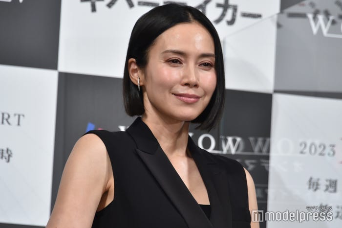 「連続ドラマW ギバーテイカー」完成披露試写会に出席した中谷美紀 (C)モデルプレス