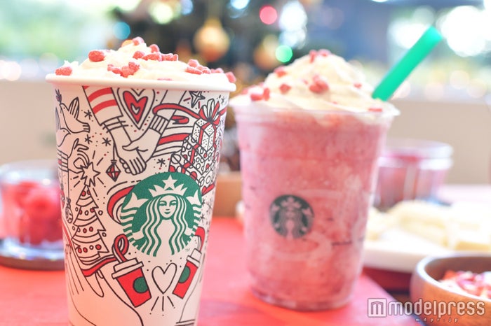 スタバ クリスマス限定ドリンクが乙女心くすぐる ラズベリー ホワイトチョコが甘酸っぱくて美味しい 試飲レポ モデルプレス