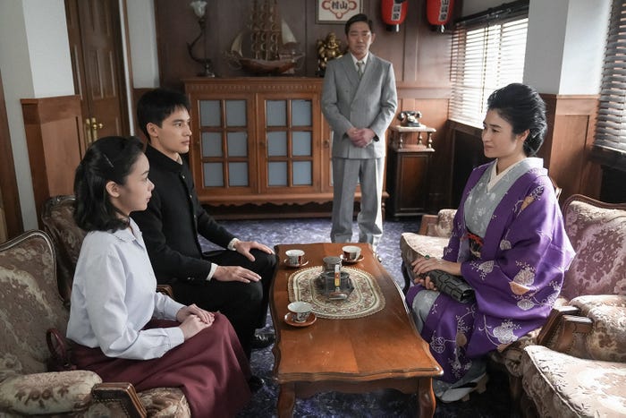 趣里、水上恒司、黒田有、小雪「ブギウギ」第60話(C)NHK