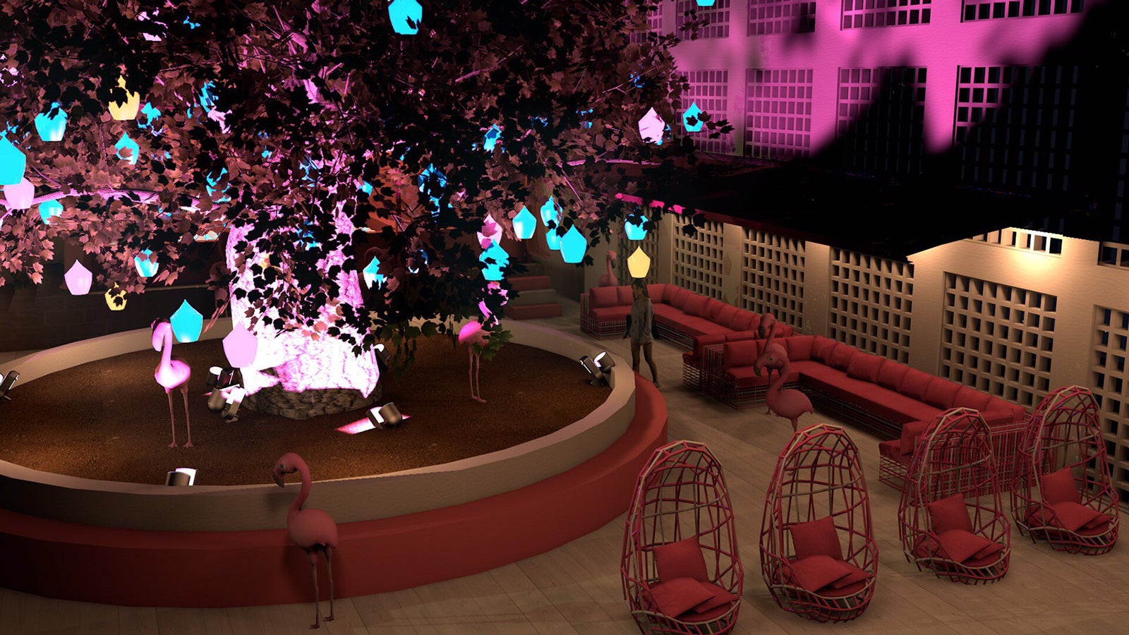 屋外テラス／画像提供：FND