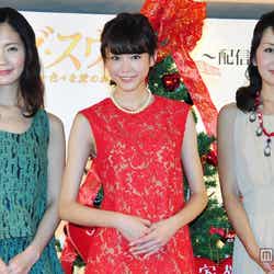 色とりどりのワンピースで登壇した中村ゆり、桐谷美玲、矢田亜希子