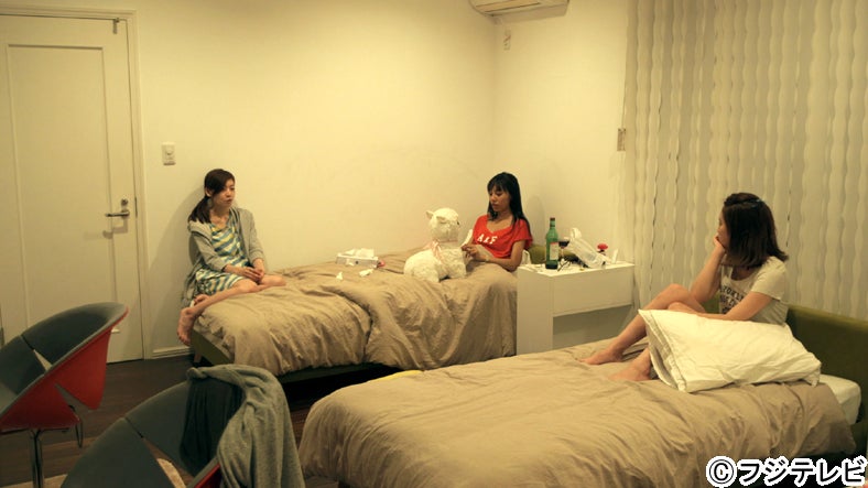 左から：住岡梨奈、武智ミドリ、筧美和子／「テラスハウス」7月19日放送回より