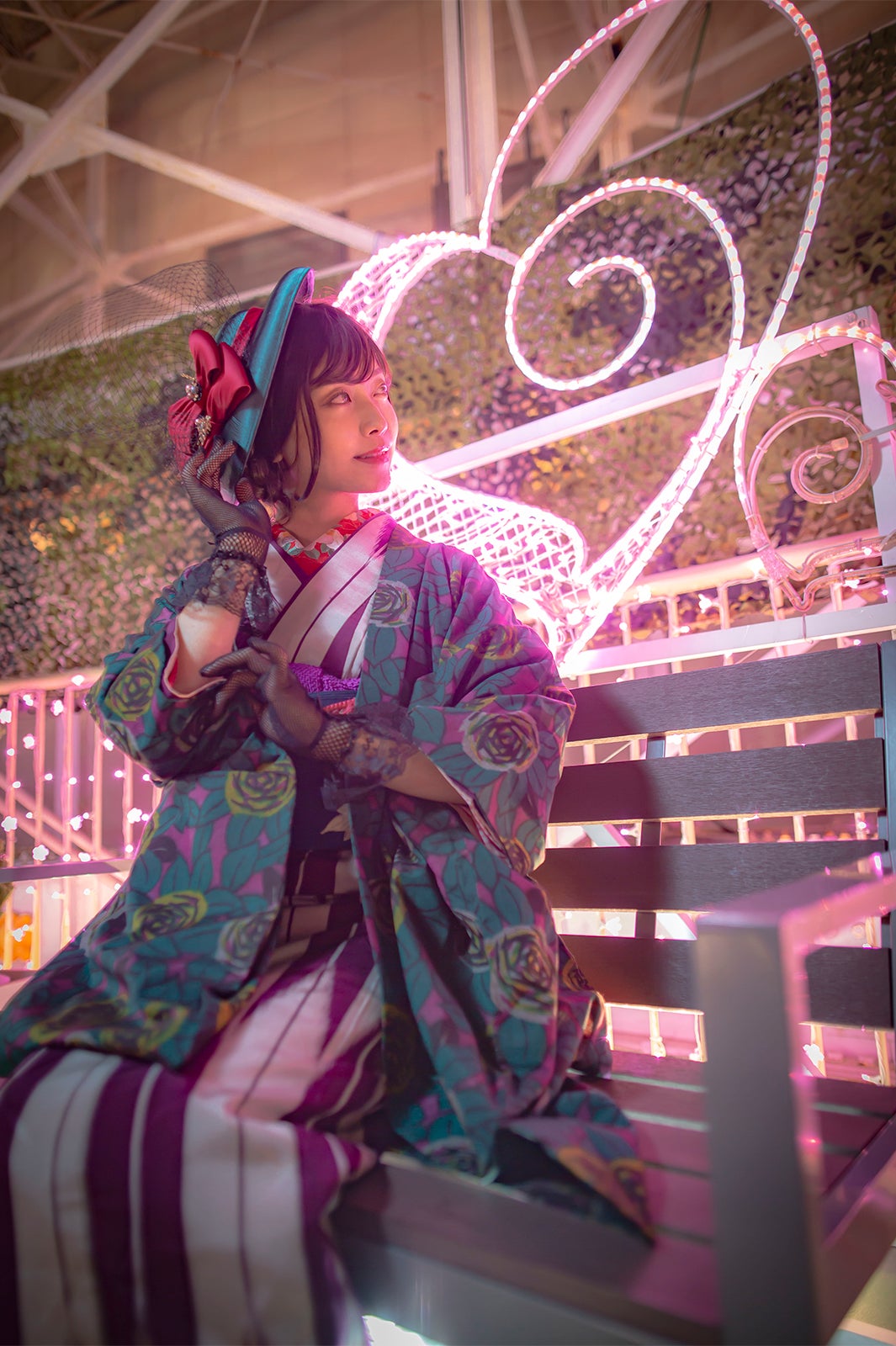 ハートのベンチ／画像提供：花やしき