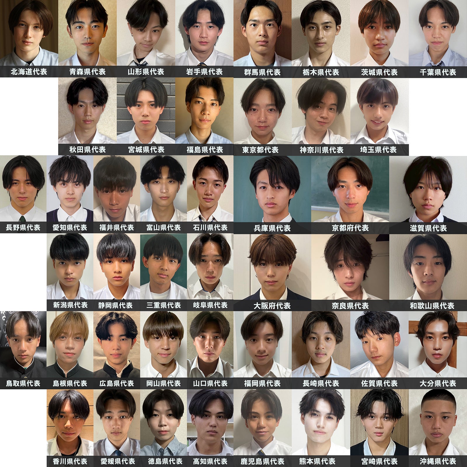 「男子高生ミスターコン2025」都道府県別“日本一のイケメン高校生”発表 セミファイナリスト133人決定