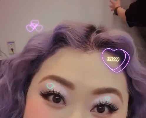渡辺直美、パープルの新ヘアがおしゃれ「DJ社長みたいになった」