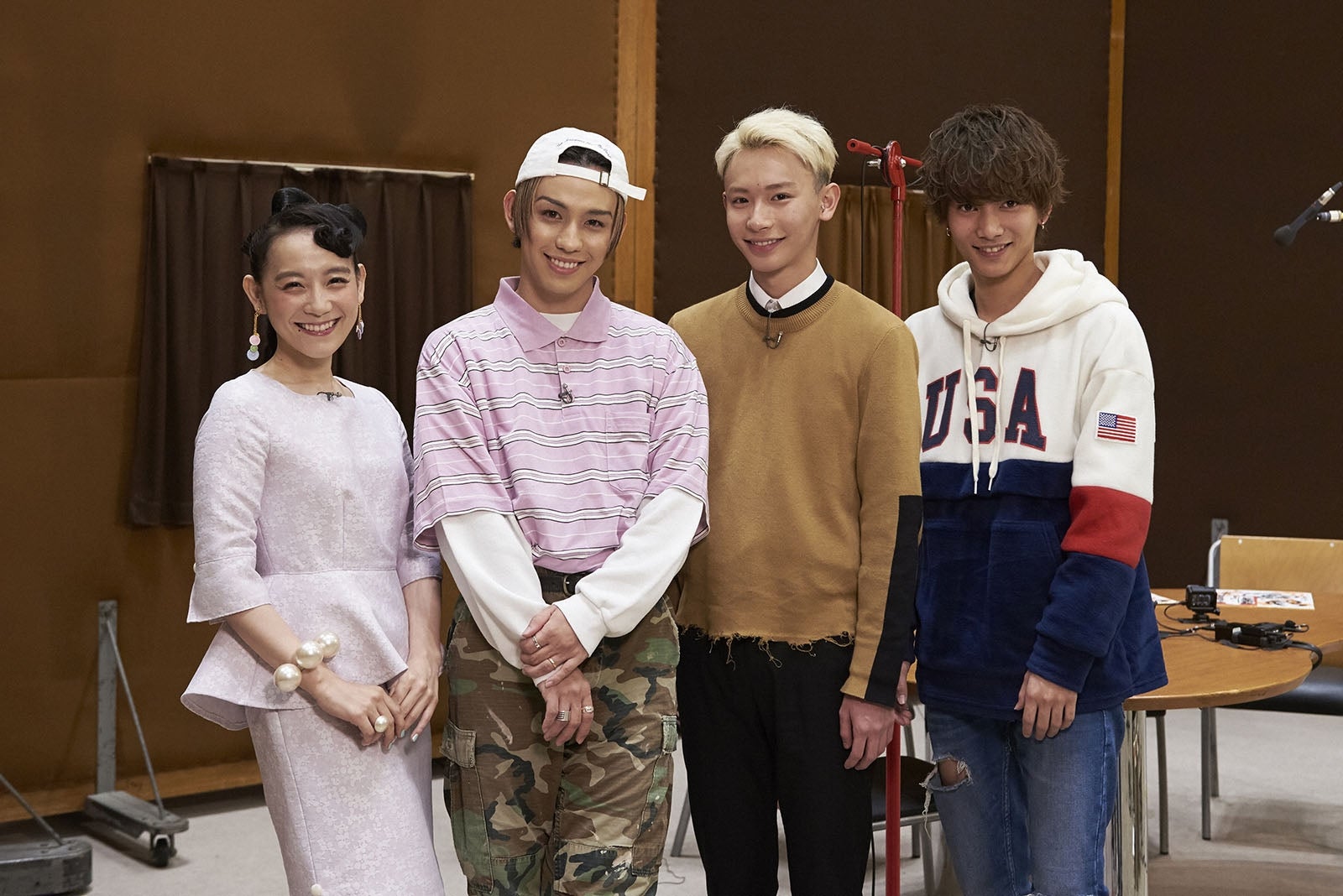 （左から）篠原ともえ、りゅうちぇる、よしあき、那須泰斗（写真提供：NHK）