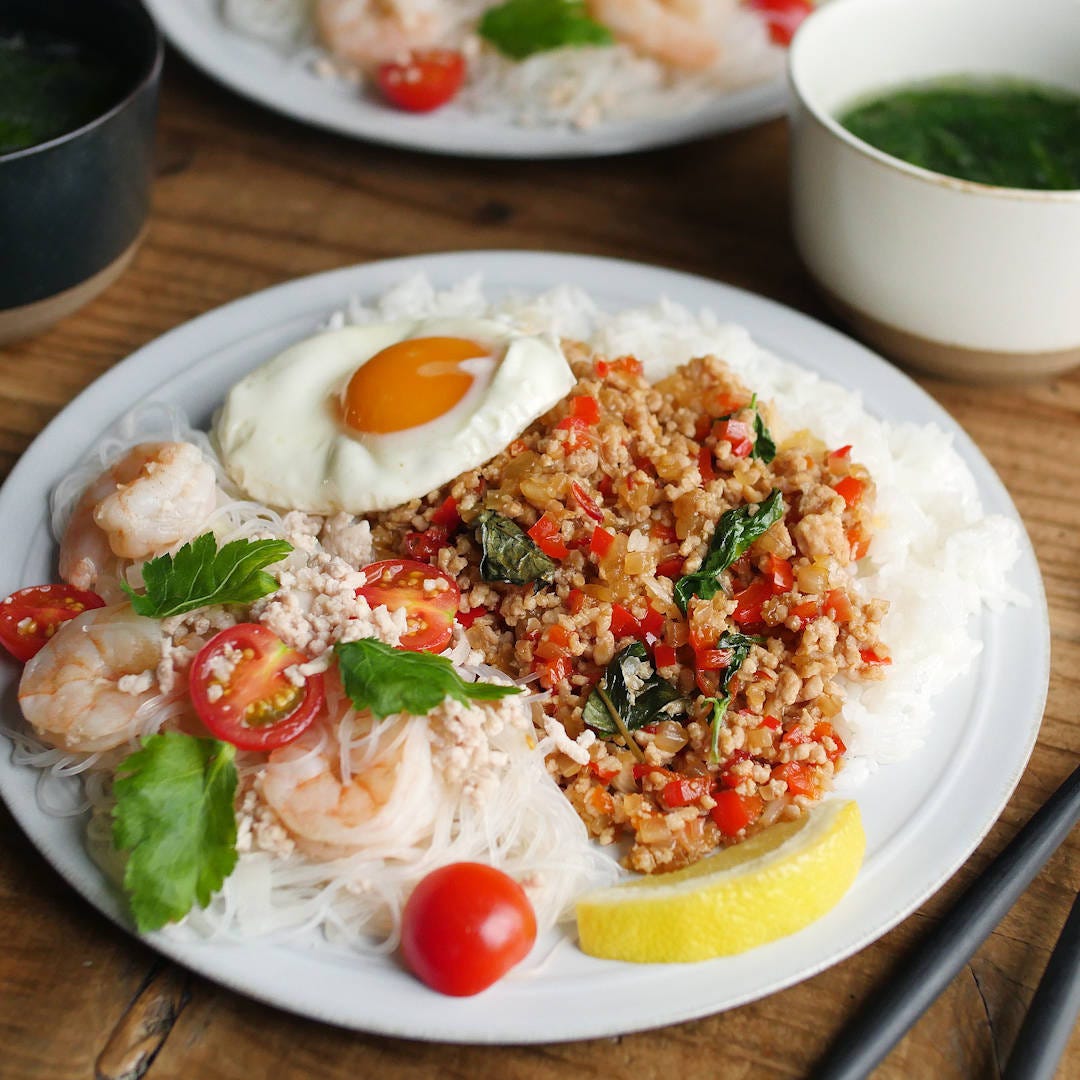 【30分で毎日定食】鶏ひき肉で3品アレンジ！ガパオ定食