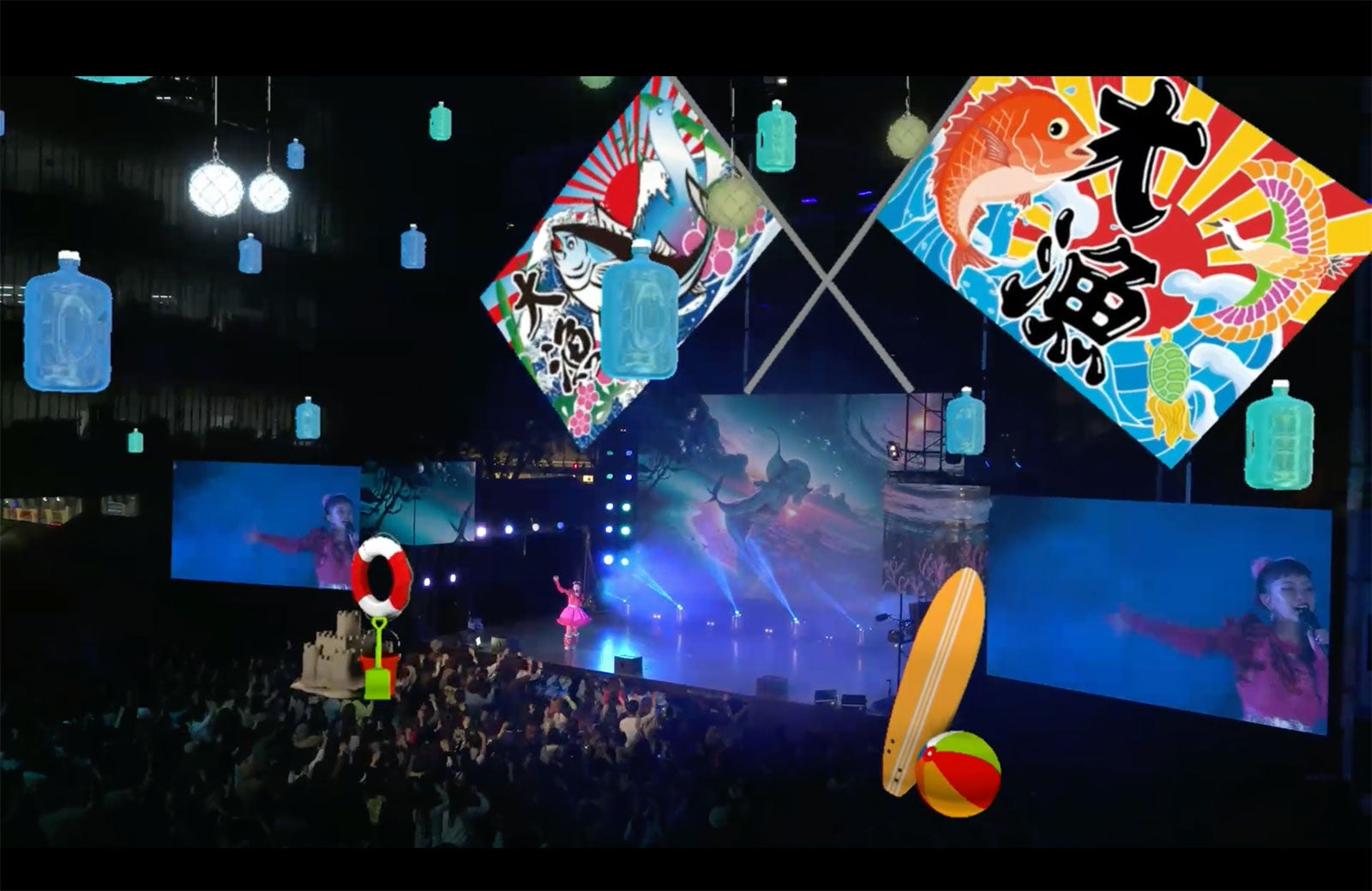 水曜日のカンパネラ スクリーンの様子／Photo by アンザイミキ