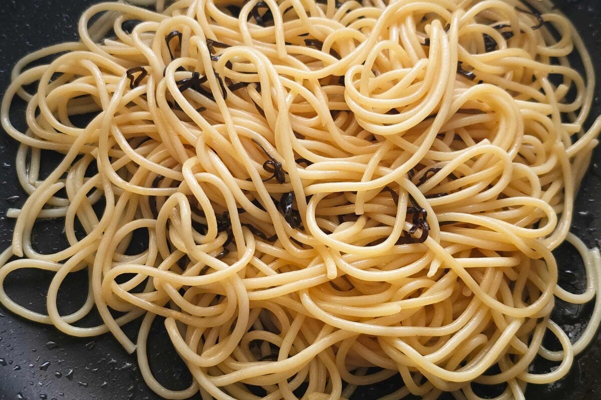 塩昆布パスタ