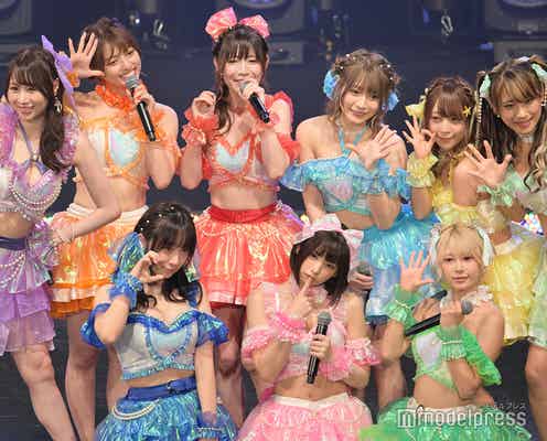 えなこら所属のPPE41「TIF」で緊張の初ライブに“助っ人”元ベビレ高見奈央登場 バストからステッカー取り出す場面も<TIF2022>