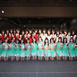 「パレオはエメラルド」選抜メンバー16名、白組&紅組メンバー(計38名)