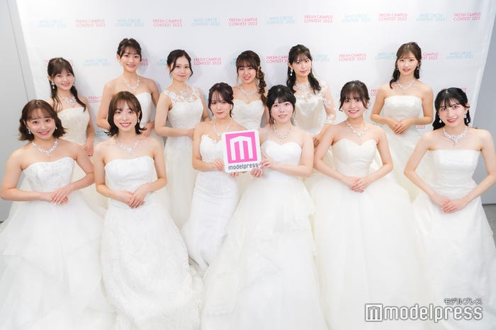 (前列左から)佐々木徳子、井上ゆみ乃、粕谷亜理紗、空乃こころ、入山七菜、前田瑞紀(後列左から)本間帆風、安東帆香、富谷陽菜、吉田優花、涼水歌唄、檜山叶果(C)モデルプレス