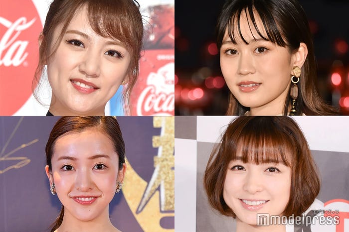 左から時計回りに:高橋みなみ、前田敦子、篠田麻里子、板野友美 (C)モデルプレス
