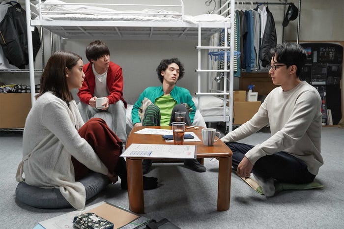 山崎紘菜、醍醐虎汰朗、佐野弘樹、濱正悟/「舞いあがれ!」第44話(C)NHK