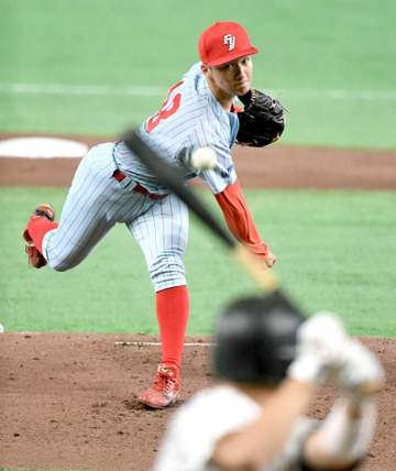 今秋ドラフト候補の富士大・角田楓斗 好投7回14K 最速152キロマーク 5四死球は反省「自分の甘さが出てしまった」