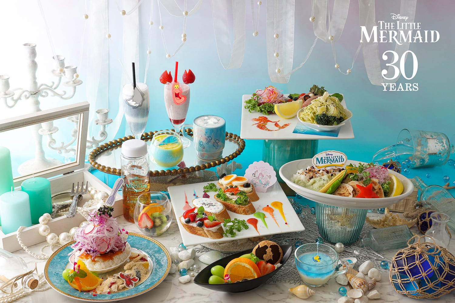 ディズニー映画「リトル・マーメイド」カフェ、東京・大阪・名古屋・北海道に限定オープン