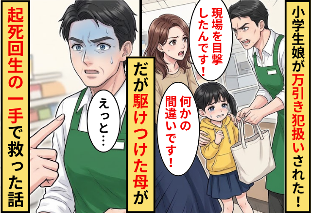 無実なのに”万引き犯”扱いされた小学生の娘！だが駆けつけた母の【起死回生の一手】で…店員「えっ！えっと…」