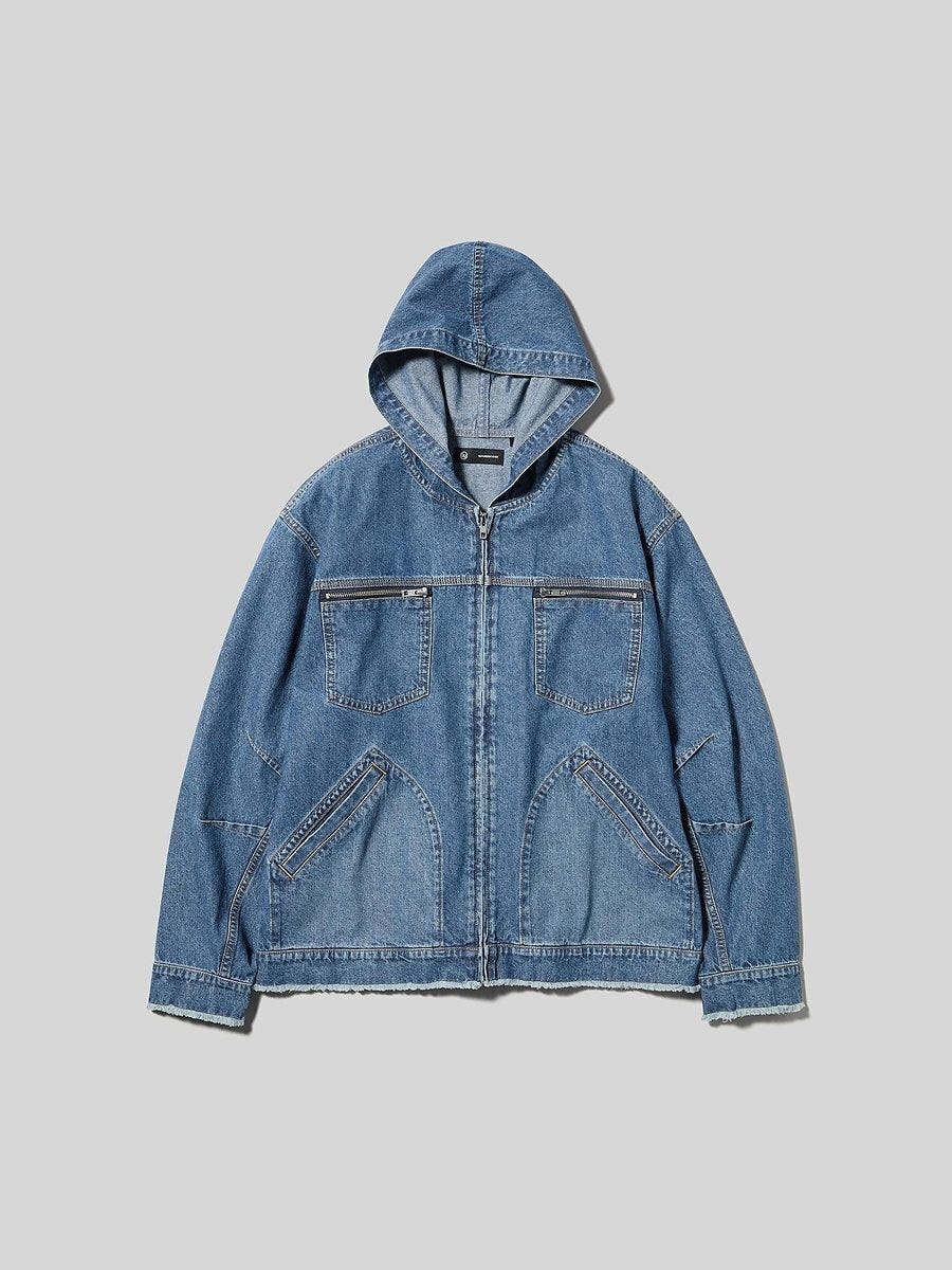 GUのデニムジップアップパーカ