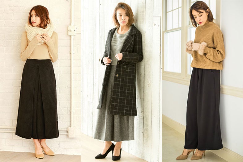 ゆったりシルエットがトレンド！「ワイドパンツ」を使った秋冬の着こなし方／画像提供：Re:EDIT by GALSTAR【モデルプレス】