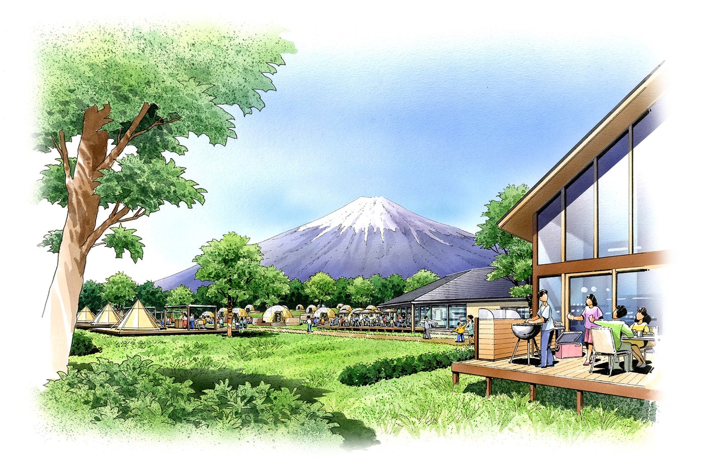富士山の眺望が自慢のロケーション／画像提供：富士急行
