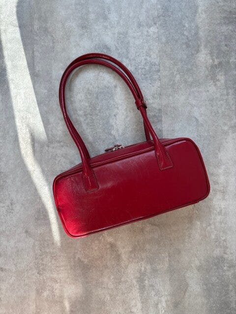 GU　ワイドボストンバッグ　RED