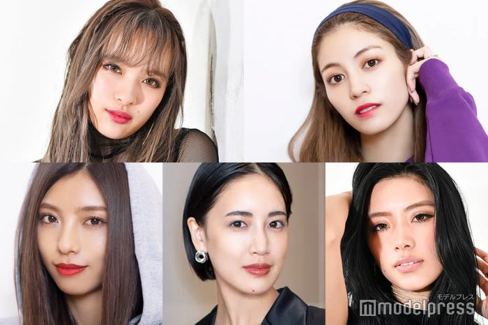 Happiness(上段左から)MIYUU、楓(下段左から)SAYAKA、藤井夏恋、川本璃(C)モデルプレス