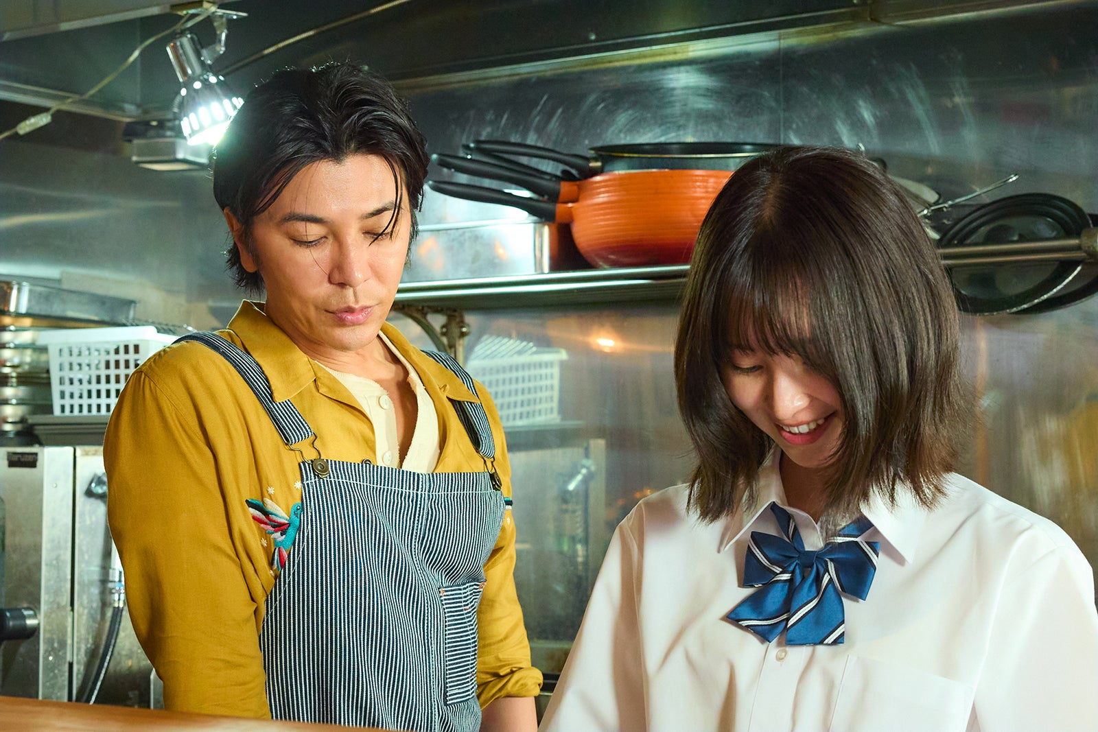 武田真治、飯沼愛「南くんが恋人！？ 」第2話より（C）テレビ朝日