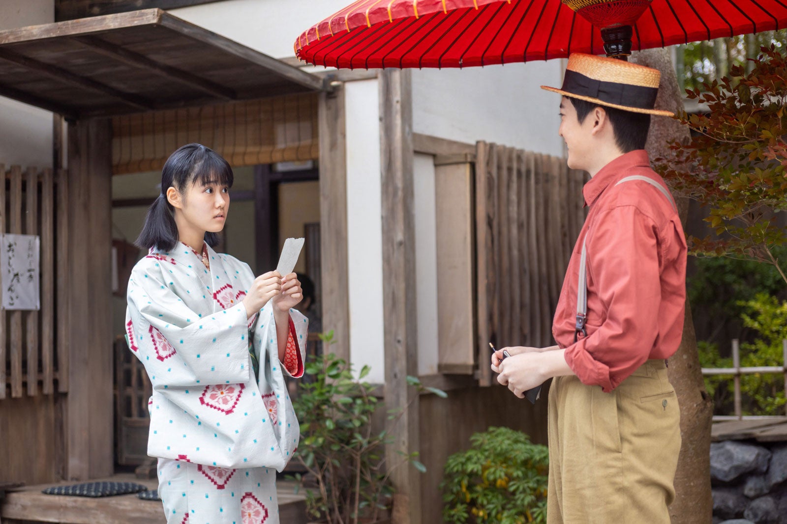 原菜乃華、高橋文哉「あんぱん」第7週より（C）NHK