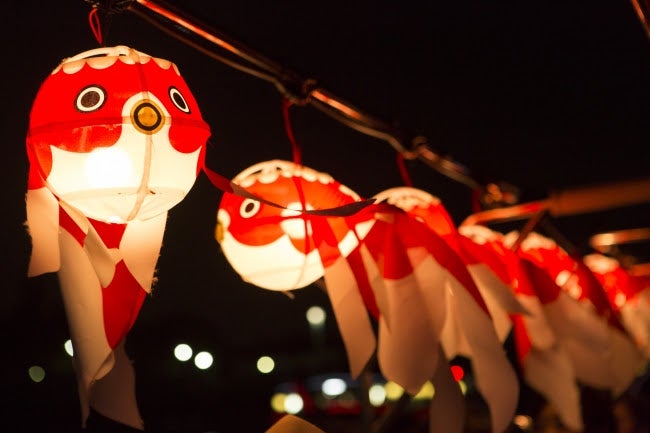 山口県柳井市の特産品の金魚型のちょうちん／画像提供：新日屋
