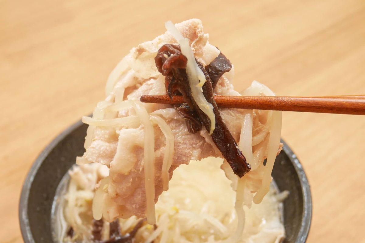 味噌ラーメンの麺なし